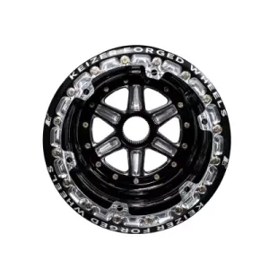 KEIZER ALUMINUM WHEELS INC. #15175SPFBLB Wheel Splined 15x17 Blk Outer Beadlock 4in BS