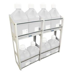 HEPFNER RACING PRODUCTS #HRP6359-8-WHT Jug Rack 8 Position White - Stacker Style