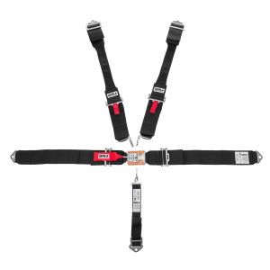 CROW SAFETY GEAR #11004DBS 5-Way L&L 52in Lap Belt- Indiv DB Harness B/I Wit