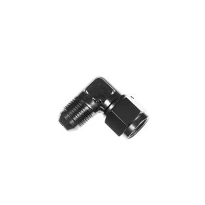 REDHORSE PERFORMANCE #8290-04-04-2 4AN male to 4AN Female Fitting  90-Deg  Black