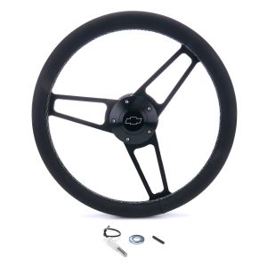GRANT #1906-1 Billet Classic Series Black Wheel Chevy Logo