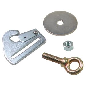 CROW SAFETY GEAR #11546 Eye Bolt Nut And Washer W/ Floor Mount Snap