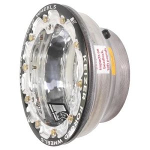 KEIZER ALUMINUM WHEELS, INC. #106FBLBT Wheel Half 12-Blt 10in x 6in w/Beadlock Black