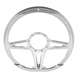 BILLET SPECIALTIES #29441 Steering Wheel 14in D-Shape Victory Polished