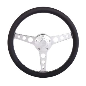 GRANT #1921-1 Billet Classic Series Black Wheel Chevy Logo