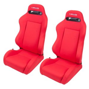 NRG INNOVATION #RSC-210L/R Seat Type-R  Reclinable Red Cloth w/Red Stich