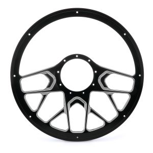 BILLET SPECIALTIES #BC30107 Steering Wheel 1/2 Wrap 14in Redline Black