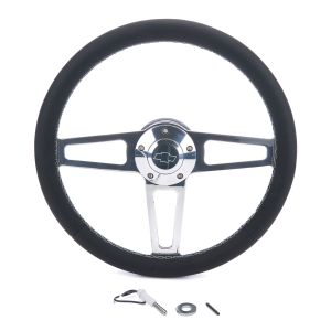 GRANT #1911-1 Billet Classic Series Black Wheel Chevy Logo