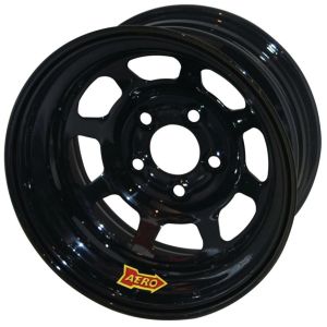 AERO RACE WHEELS #56-185020 15x8 2in 5.00 Black Spun Extreme Bead