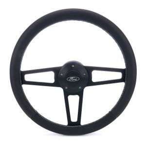 GRANT #1918 T Series Blk Wheel FORD Logo/Install Kit