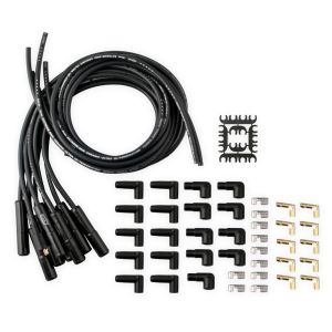 ACCEL #9000CK Univ Spark Plug Wire Set 180 Ceramic Boots Black
