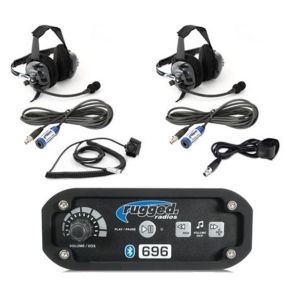 RUGGED RADIOS #RGR696-2P-BTU BOD Kit Intercom System 2 Person w/Headsets Bluetooth