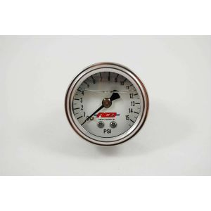 ADVANCED ENGINE DESIGN #6101 1-1/2 Fuel Press. Gauge 0-15psi Liquid Filled