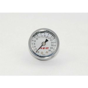 ADVANCED ENGINE DESIGN #6103 1-1/2 Fuel Press. Gauge 0-30psi Liquid Filled