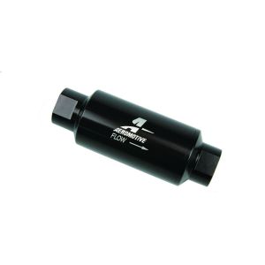 AEROMOTIVE #12321 Inline Fuel Filter - 10 Micron- Black
