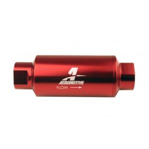 AEROMOTIVE #12340 #10-ORB Fuel Filter Inline 10 Mircon Red