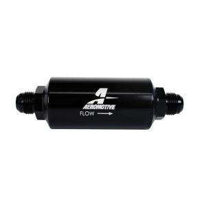 AEROMOTIVE #12389 10an Inline Fuel Filter 100 Micron 2in OD Black