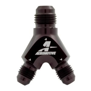 AEROMOTIVE #15671 Y-Block Fitting - 6an to 2 x -4an