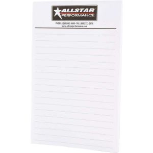 ALLSTAR PERFORMANCE #ALL044 Allstar Notepad 5.5x8.5 Package of 6