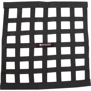 ALLSTAR PERFORMANCE #ALL10283 Window Net Ribbon Style 18 x 18 Black Non-SFI
