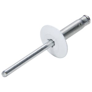 ALLSTAR PERFORMANCE #ALL18061 Lg Hd Rivet 250Pk White Flange Type Alum Mandrel