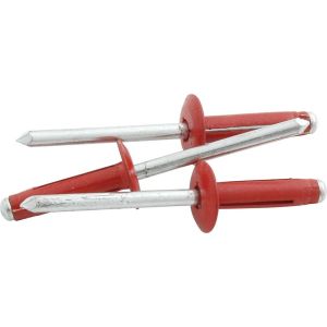 ALLSTAR PERFORMANCE #ALL18189 Md Hd Rivet 250Pk Red Flange Type Alum Mandrel
