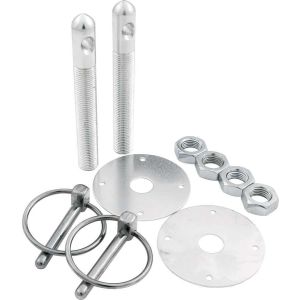ALLSTAR PERFORMANCE #ALL18500 Alum Hood Pin Kit 1/2in with 1/4in Clips Silver