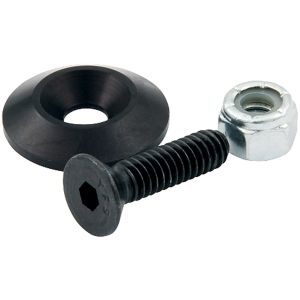 ALLSTAR PERFORMANCE #ALL18635 Countersunk Bolts 1/4in w/1.25in Washer Blk 10pk