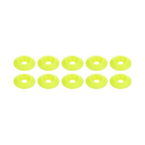 ALLSTAR PERFORMANCE #ALL18698 Countersunk Washer Fluorescent Yellow 10pk