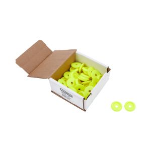 ALLSTAR PERFORMANCE #ALL18853-50 Body Bolt Washer Plastic Fluorescent Yellow 50pk