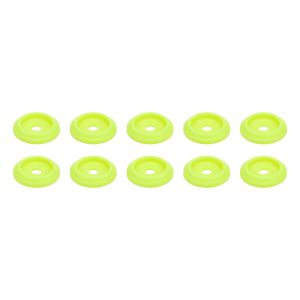ALLSTAR PERFORMANCE #ALL18853 Body Bolt Washer Plastic Fluorescent Yellow 10pk