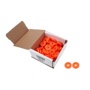 ALLSTAR PERFORMANCE #ALL18854-50 Body Bolt Washer Plastic Fluorescent Orange 50pk