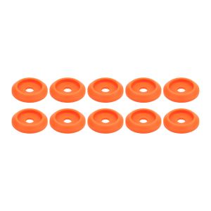 ALLSTAR PERFORMANCE #ALL18854 Body Bolt Washer Plastic Fluorescent Orange 10pk