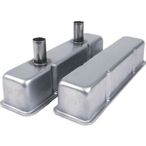 ALLSTAR PERFORMANCE #ALL26143 Valve Covers SBC Steel Raw w/Tubes