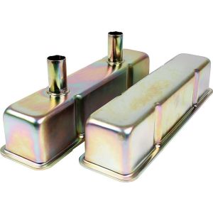 ALLSTAR PERFORMANCE #ALL26145 Valve Covers SBC Steel Zinc w/Tubes