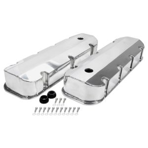 ALLSTAR PERFORMANCE #ALL26177 Valve Covers BBC Fab Aluminum w/ Holes