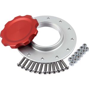 ALLSTAR PERFORMANCE #ALL40133 Fuel Cell Cap and Bung RCI/JAZ 12-bolt Red