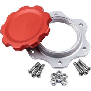 ALLSTAR PERFORMANCE #ALL40134 Fuel Cell Cap and Bung JAZ 6-Bolt Red