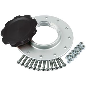 ALLSTAR PERFORMANCE #ALL40136 Fuel Cell Cap and Bung RCI/JAZ 12-Bolt Black