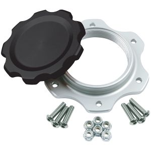 ALLSTAR PERFORMANCE #ALL40137 Fuel Cell Cap and Bung JAZ 6-Bolt Black