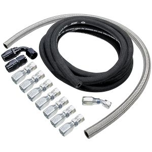 ALLSTAR PERFORMANCE #ALL48200 Power Steering Hose Kit Rack Front