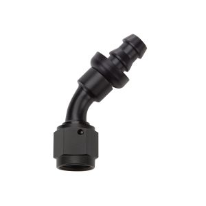 ALLSTAR PERFORMANCE #ALL49432 Pushlock Hose End Black 45 Deg Elbow -6
