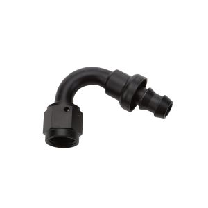 ALLSTAR PERFORMANCE #ALL49462 Pushlock Hose End Black 120 Deg Elbow -6