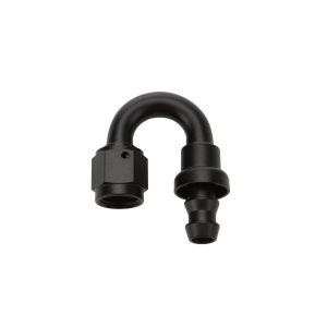 ALLSTAR PERFORMANCE #ALL49482 Pushlock Hose End Black 180 Deg Elbow -6