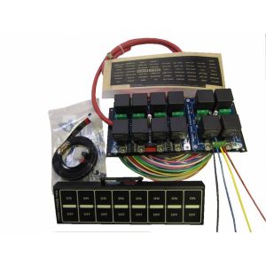 AUTO ROD CONTROLS #8001D 8 Switch In-Dash Control Module  Black Faceplate