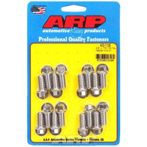 ARP #400-1108 S/S Header Bolt Kit - 3/8 x .750 UHL (16)