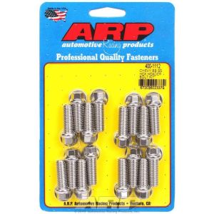 ARP #400-1112 S/S Header Bolt Kit - 3/8 x 1.00 UHL (16)