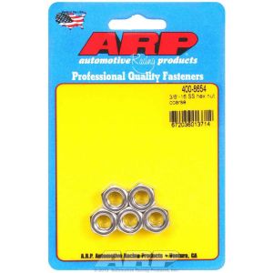 ARP #400-8654 S/S Hex Nuts - 3/8-16 (5)