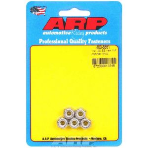 ARP #400-8661 S/S Hex Nyloc Nuts 1/4-20 (5)