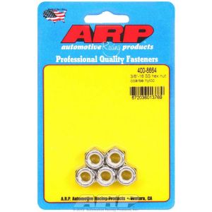 ARP #400-8664 S/S Hex Nyloc Nuts 3/8-16 (5)